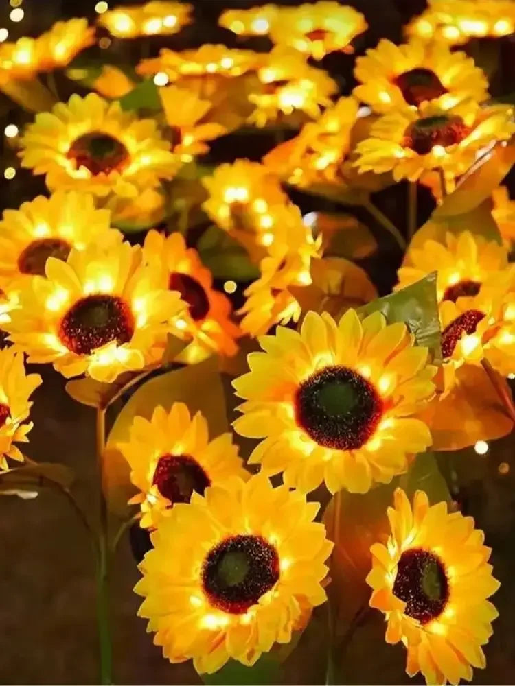 Waterproof Outdoor Solar LED Sunflower Lamp