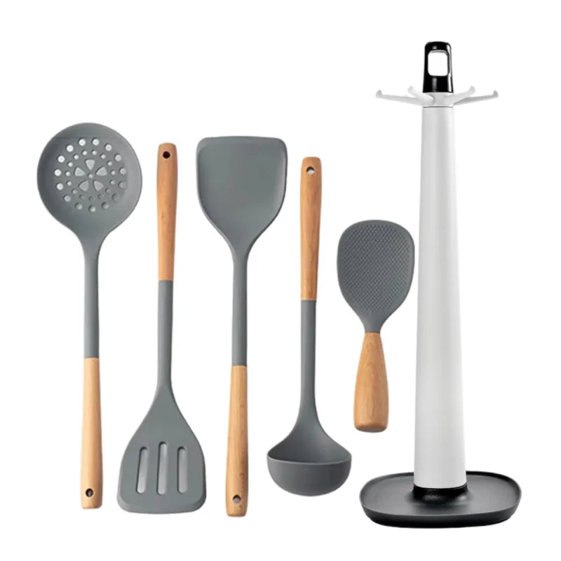 Wooden Handle Silicone Cooking Spatula