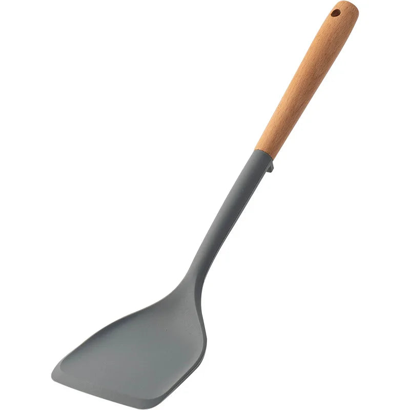 Wooden Handle Silicone Cooking Spatula