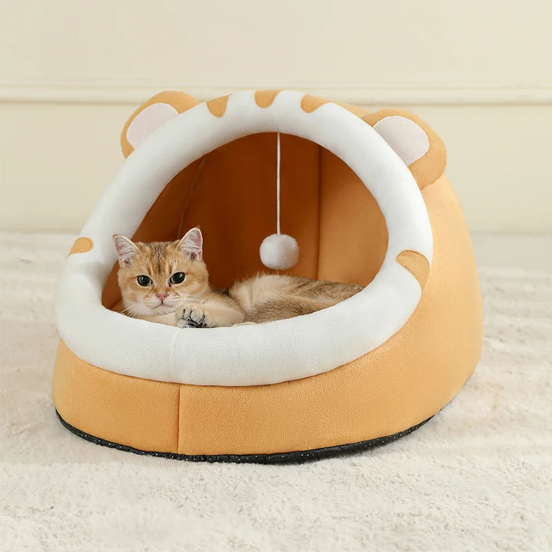 Kitten Cave Cushion & Pet Sleeping Basket