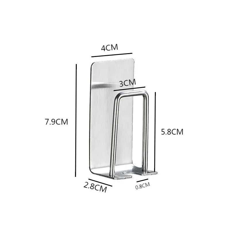 Stainless Steel Wall-Mounted Toothbrush Holder