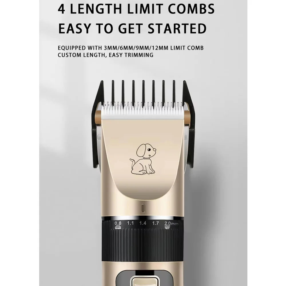 Professional Low-Noise Pet Hair Trimmer & Shaver Set