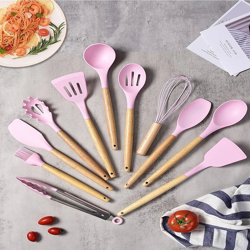 12PCS Heat-Resistant Silicone Kitchen Utensil Set