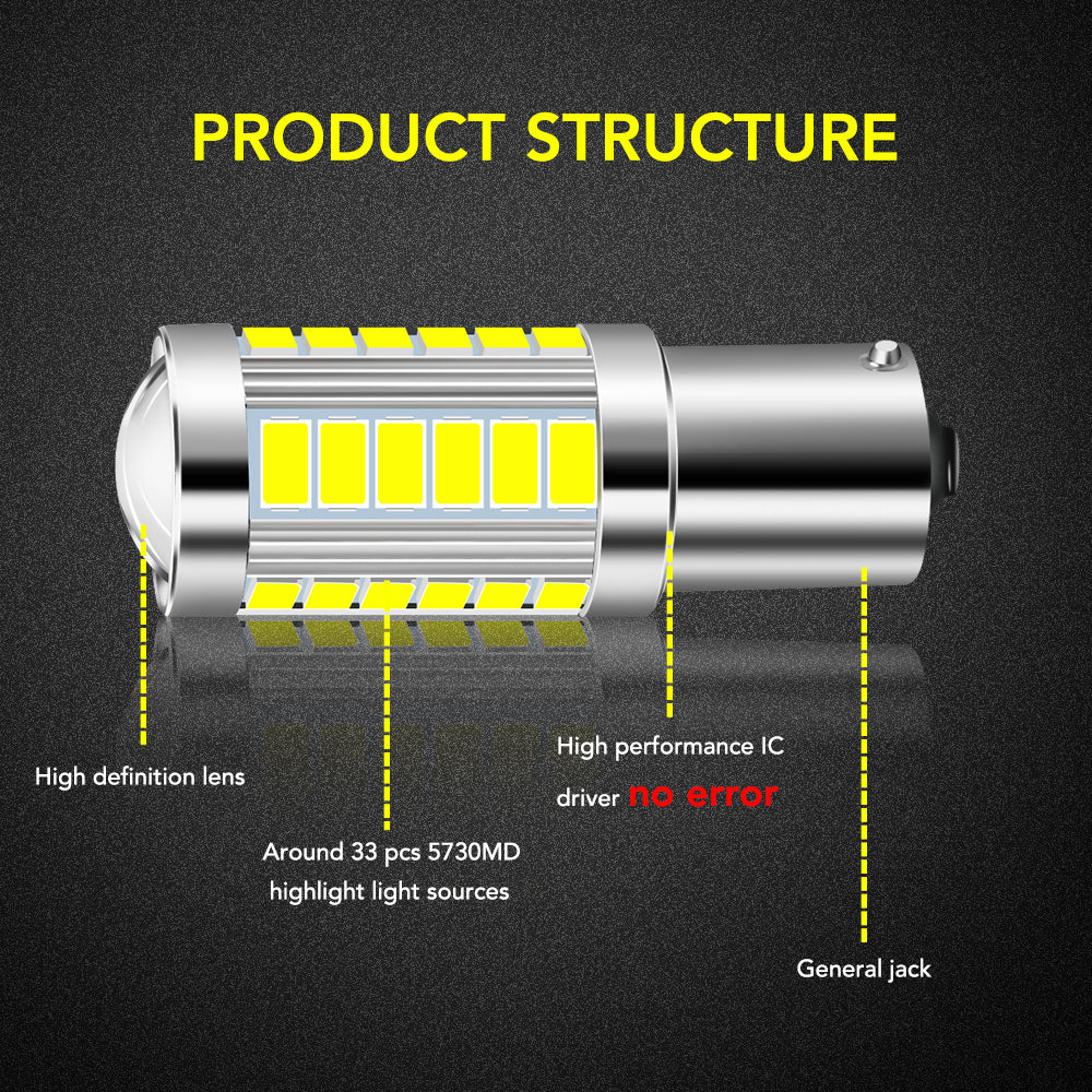 1PC BA15S P21W 1156 LED Reverse Light Bulb