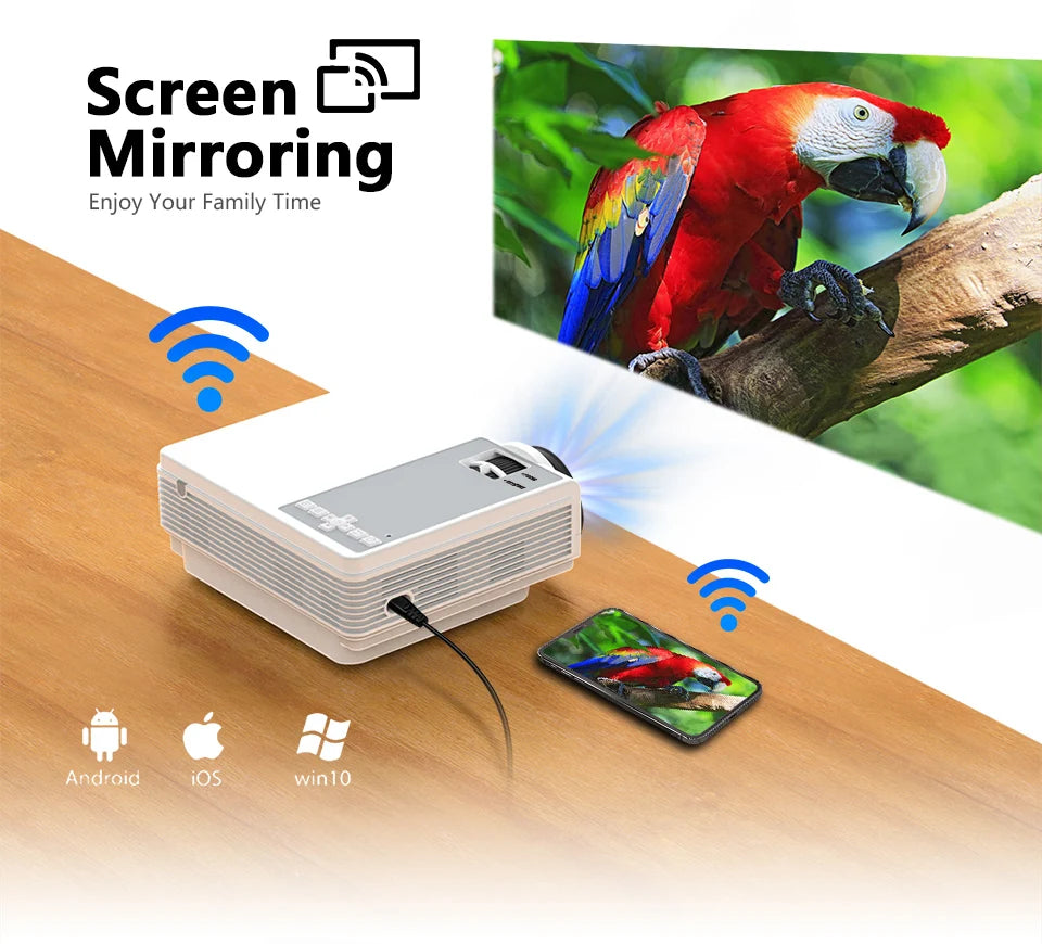 Global TFlag L36P Mini Projector 1080P 4K WiFi Portable