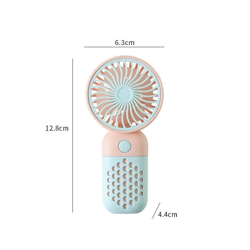 Cute Mini USB Handheld Rechargeable Fan – Portable Pocket Size