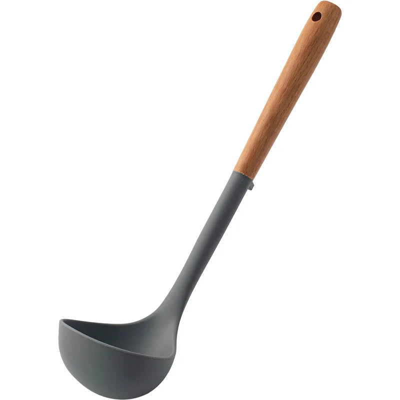 Wooden Handle Silicone Cooking Spatula