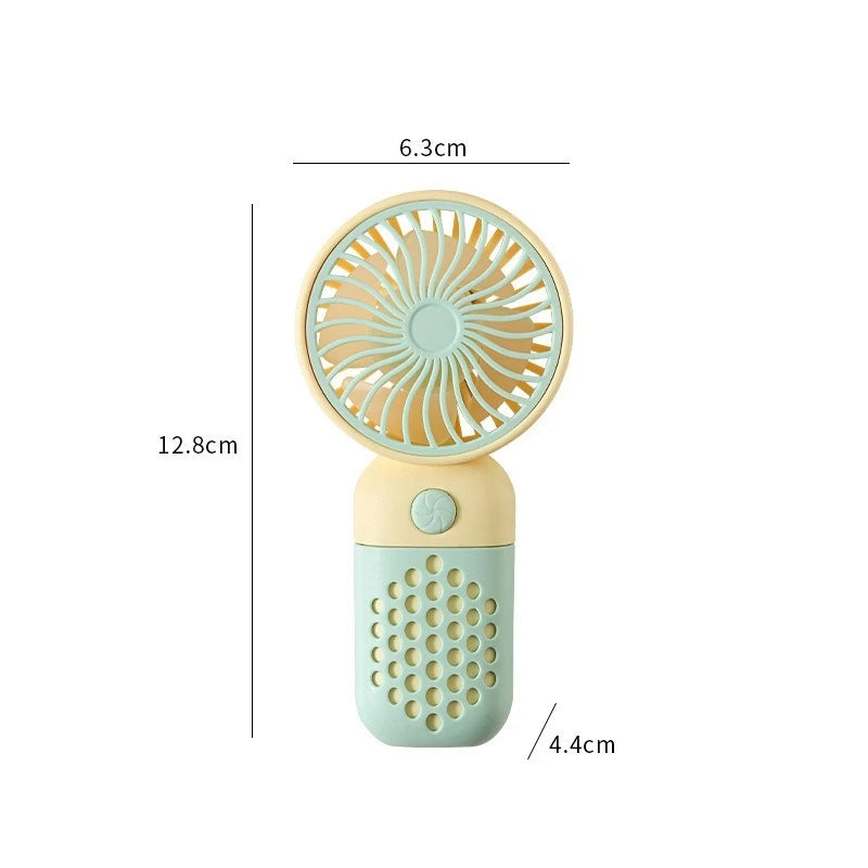 Cute Mini USB Handheld Rechargeable Fan – Portable Pocket Size