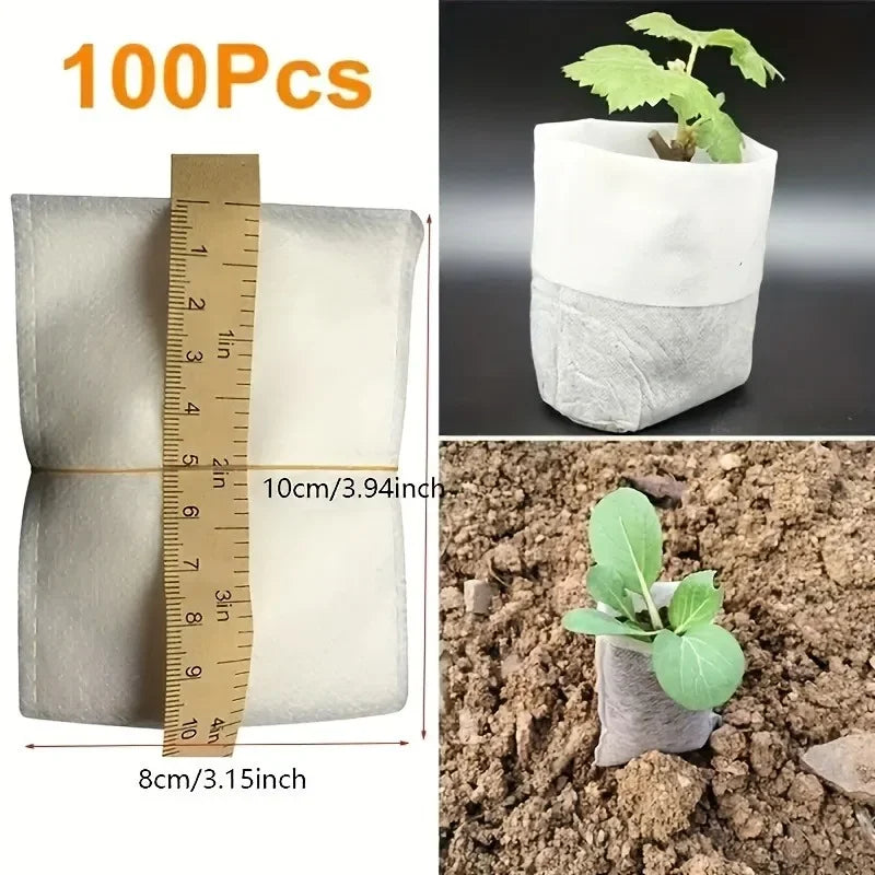 8x10cm Non-Woven Plant Nursery Pots