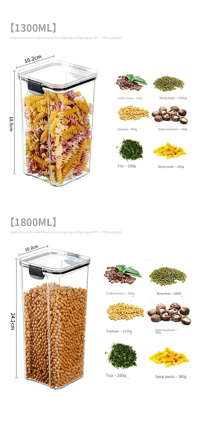 Large Capacity Sealed Kitchen Storage Container