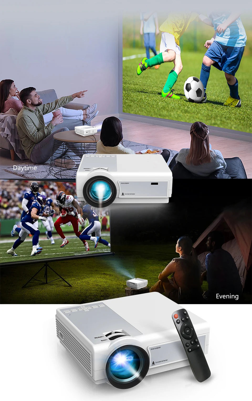 Global TFlag L36P Mini Projector 1080P 4K WiFi Portable