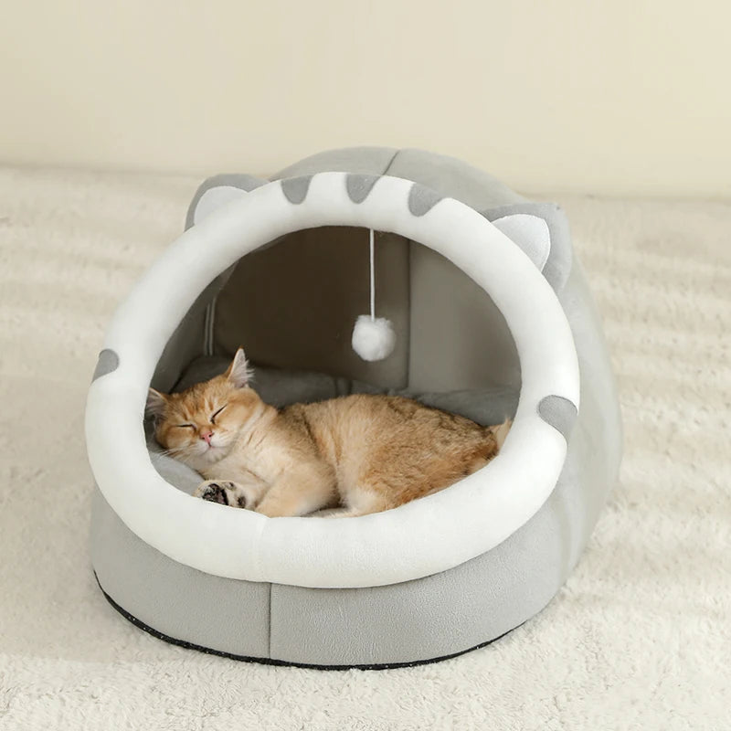 Kitten Cave Cushion & Pet Sleeping Basket