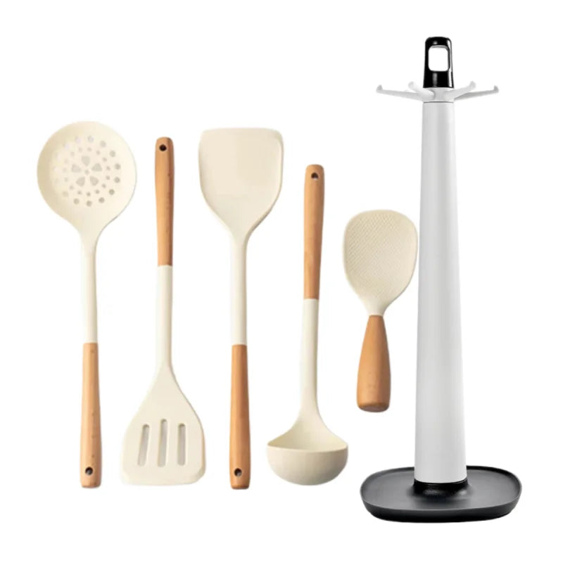 Wooden Handle Silicone Cooking Spatula