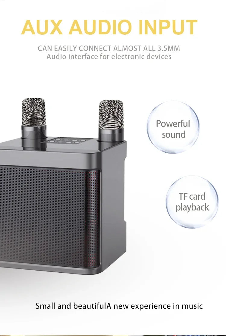 Portable Dual Microphone Karaoke Machine