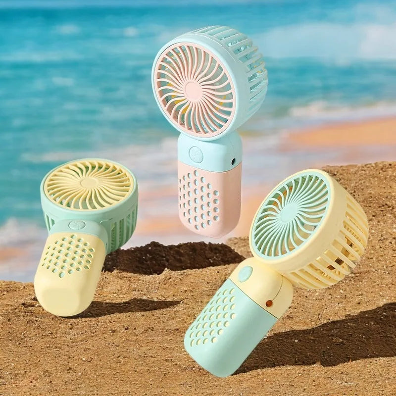 Cute Mini USB Handheld Rechargeable Fan – Portable Pocket Size