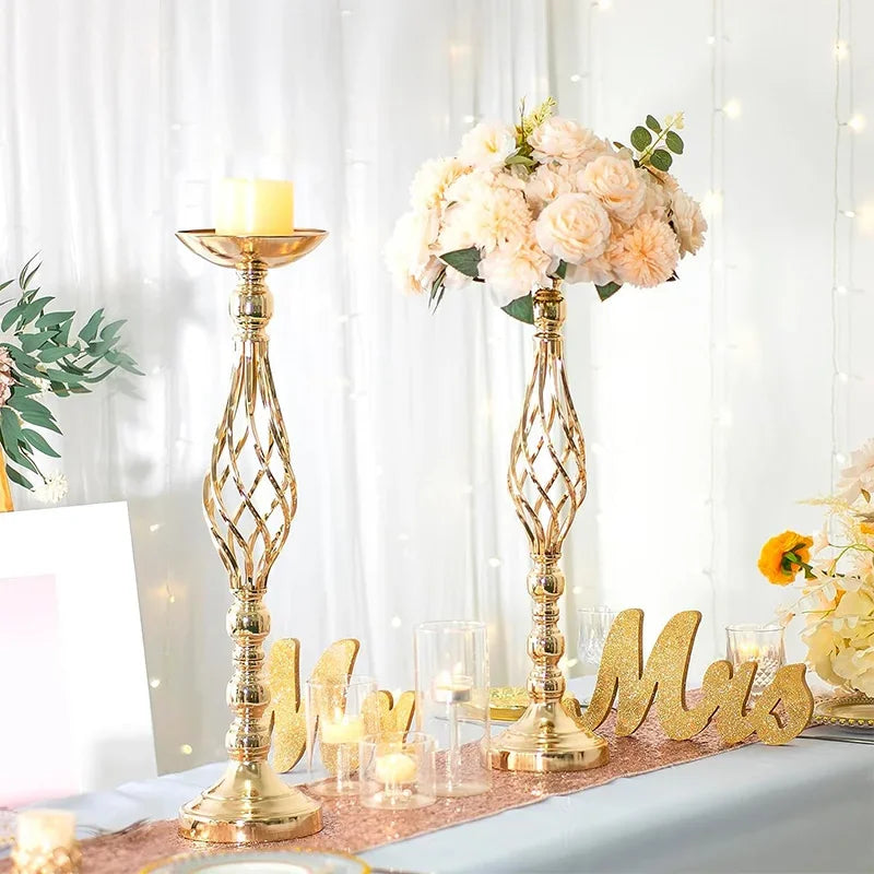 Wedding Table Candle Holder & Flower Vase Decor