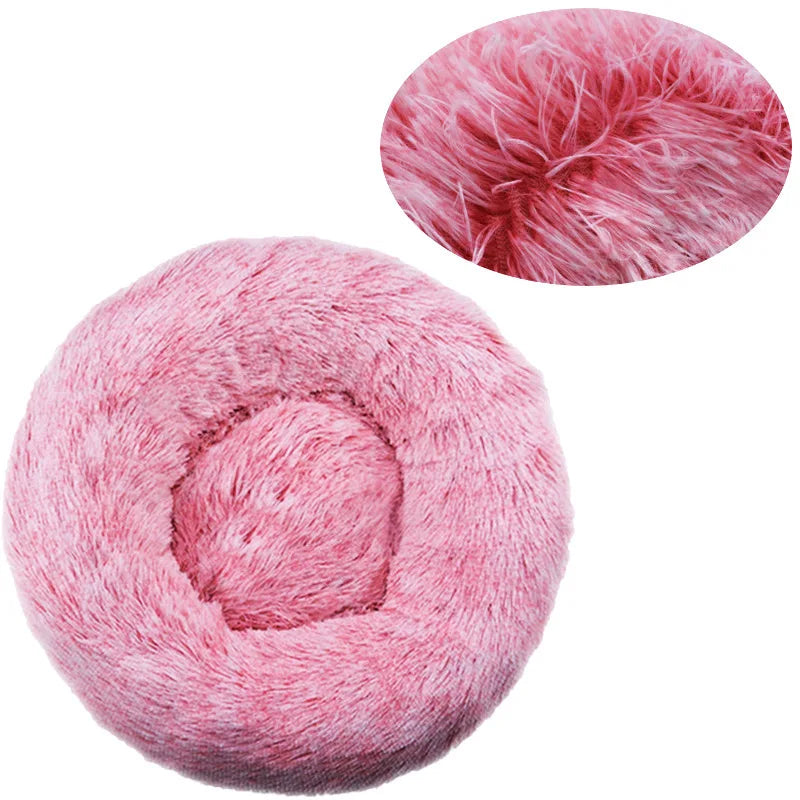 Round Plush Dog & Cat Bed