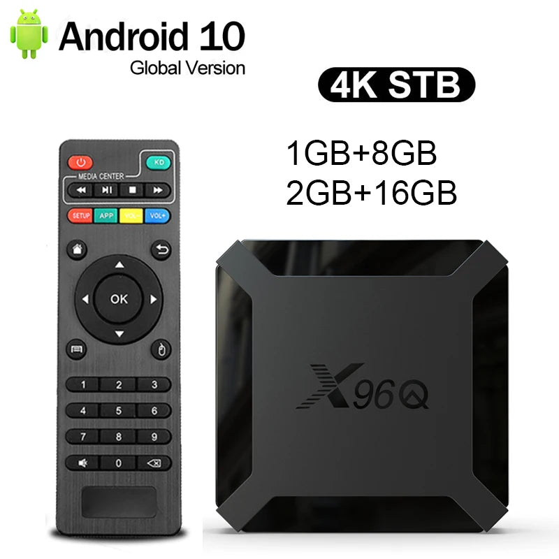 Hot X96Q Smart TV Box 4K Android 10 (2GB/16GB)
