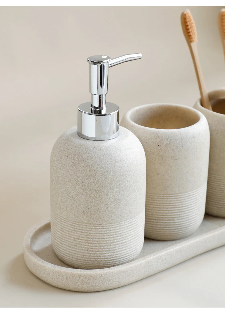 5PCS Bathroom Accessories Set – Lotion Dispenser