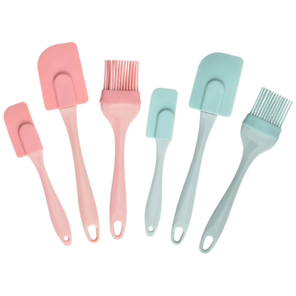 3pcs Non-Stick Silicone Spatula & Oil Brush Set