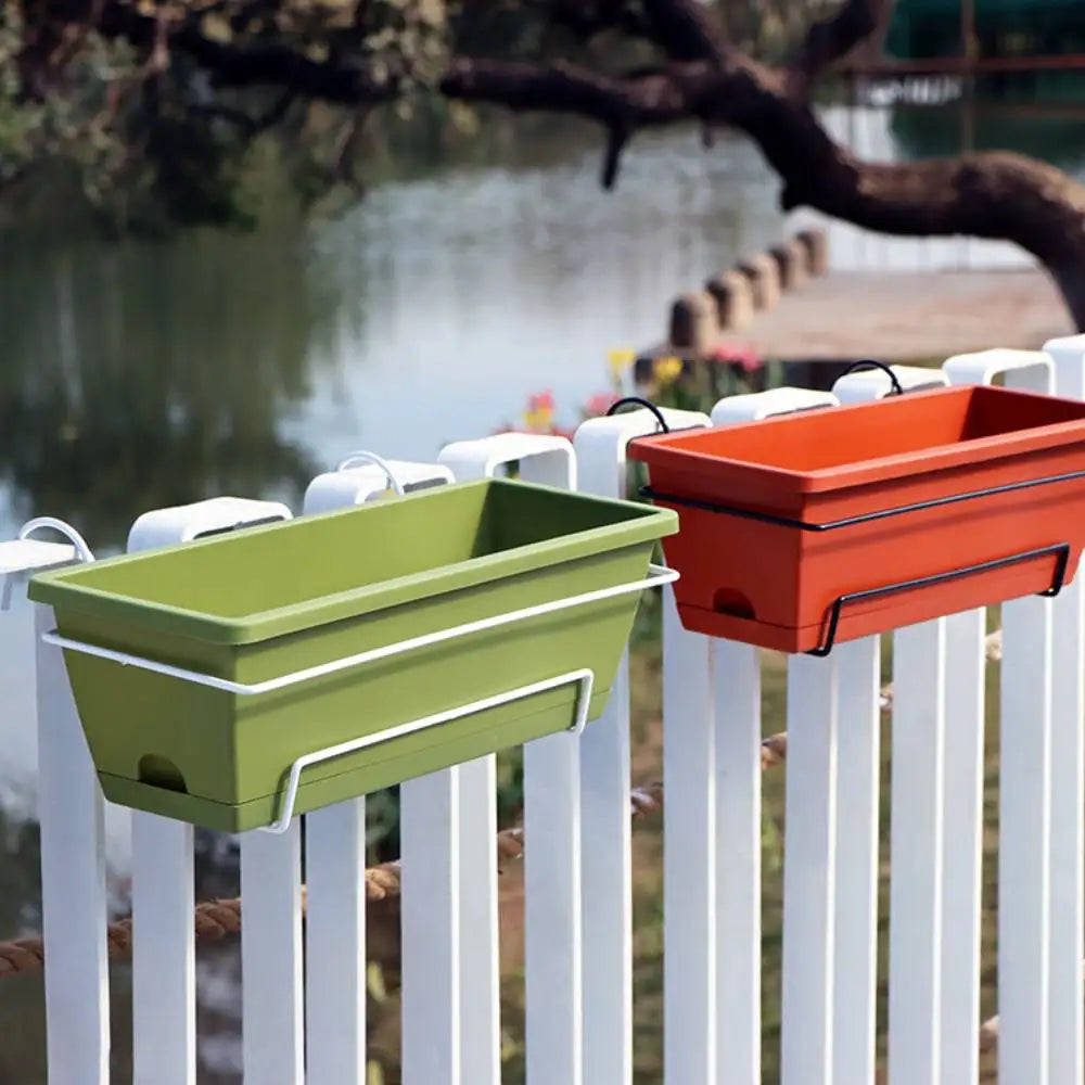Railing & Window Box Flower Pot for Garden & Yard