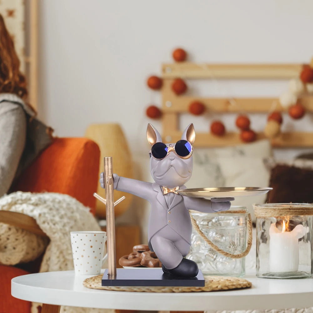 Dog Statue Coin Bank & Key/Snack Holder