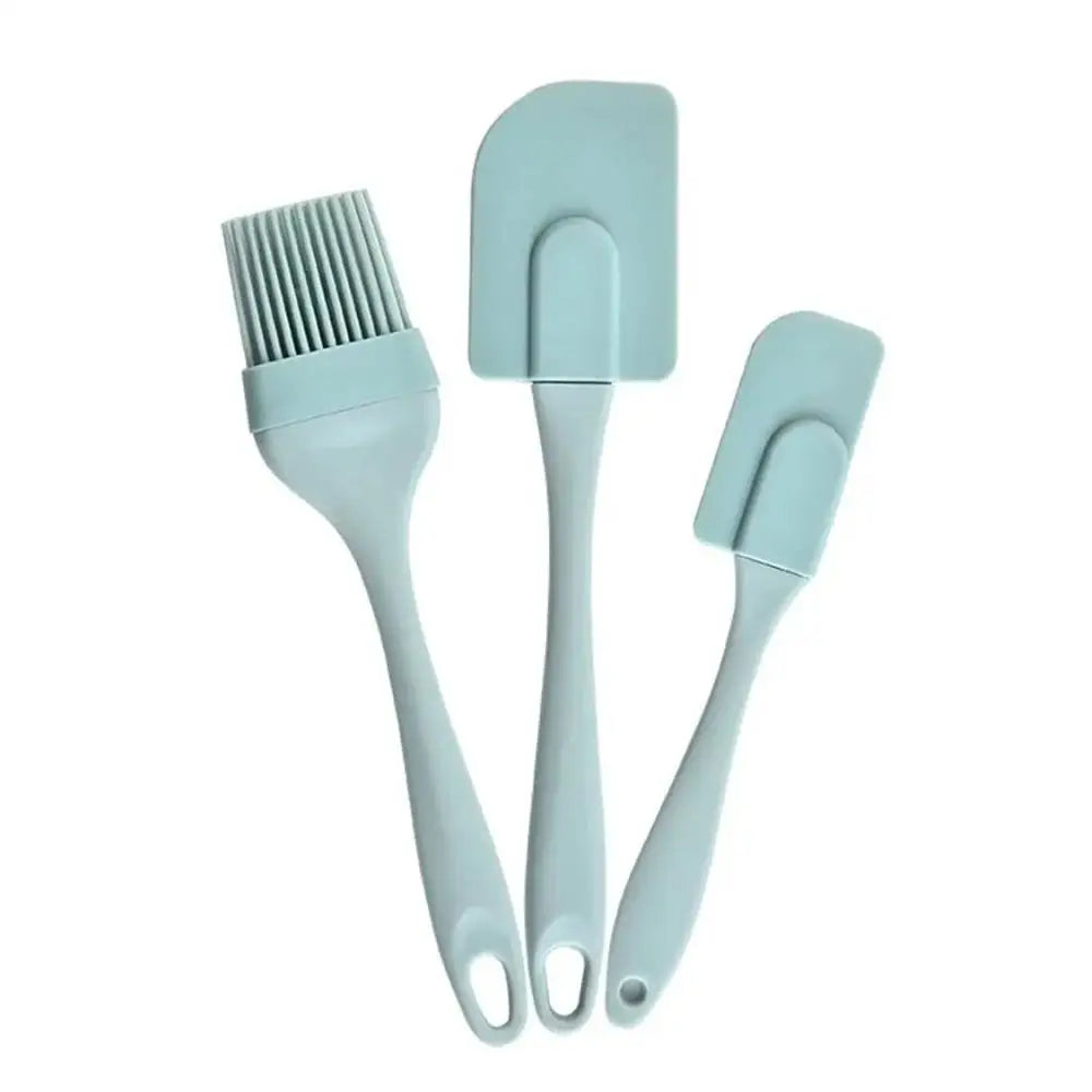 3pcs Non-Stick Silicone Spatula & Oil Brush Set