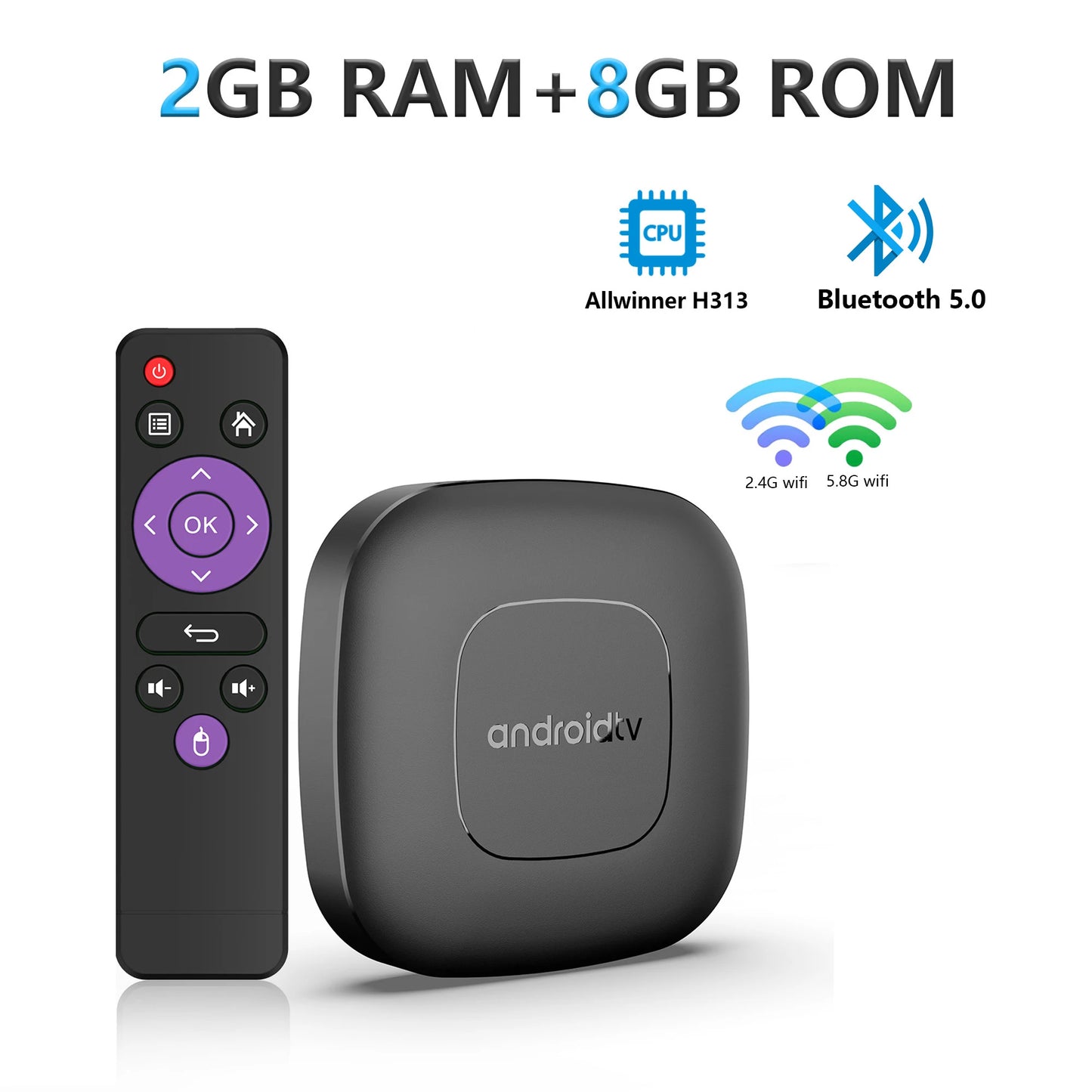 Mortal T1 WiFi 6 Smart TV Box Android 14 – 4K Support