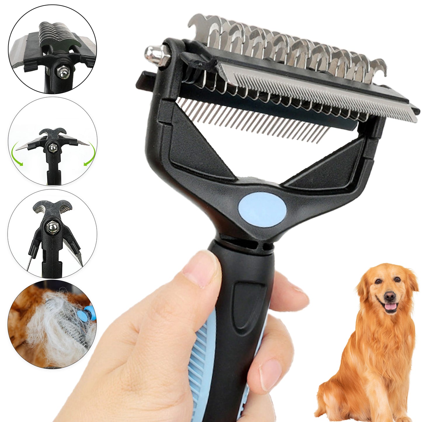 3-in-1 Pet Deshedding Brush