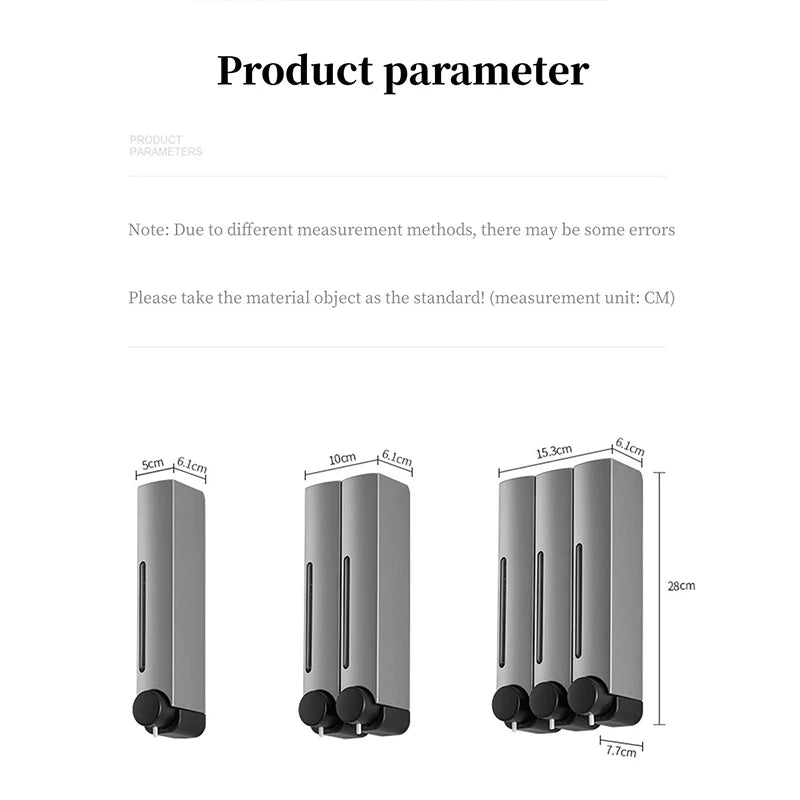 420ml Wall-Mounted Soap & Shampoo Dispenser