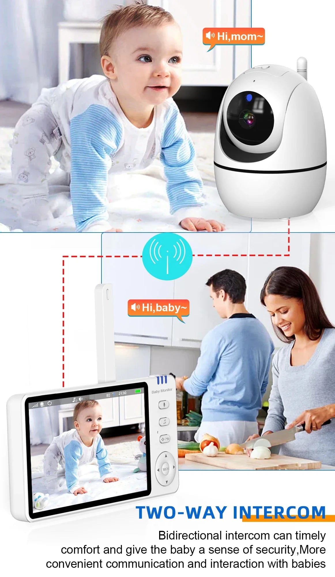 5.0" Wireless Video Baby Monitor