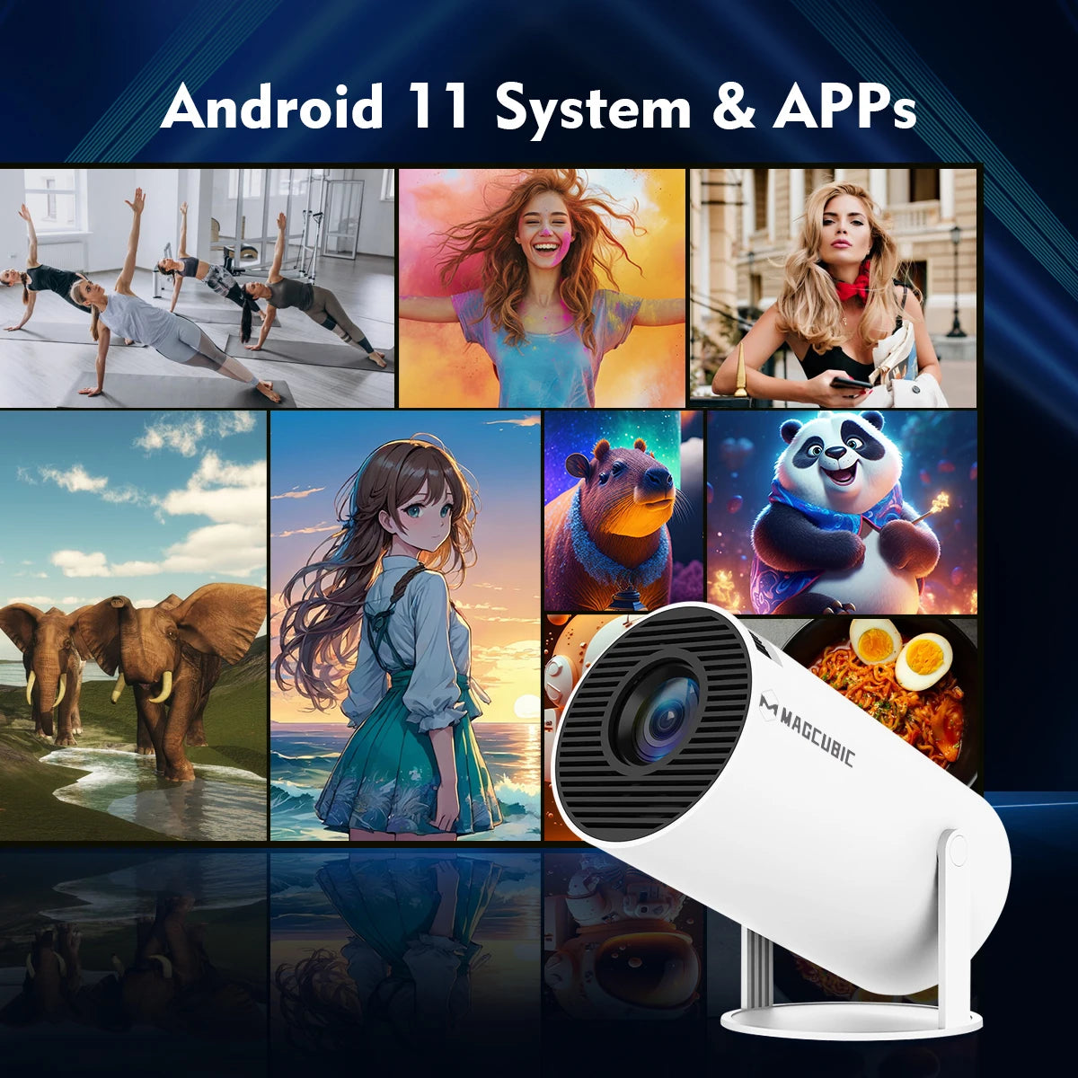 Magcubic HY300 Pro Projector 4K Android 11 WiFi 6 – 290 ANSI