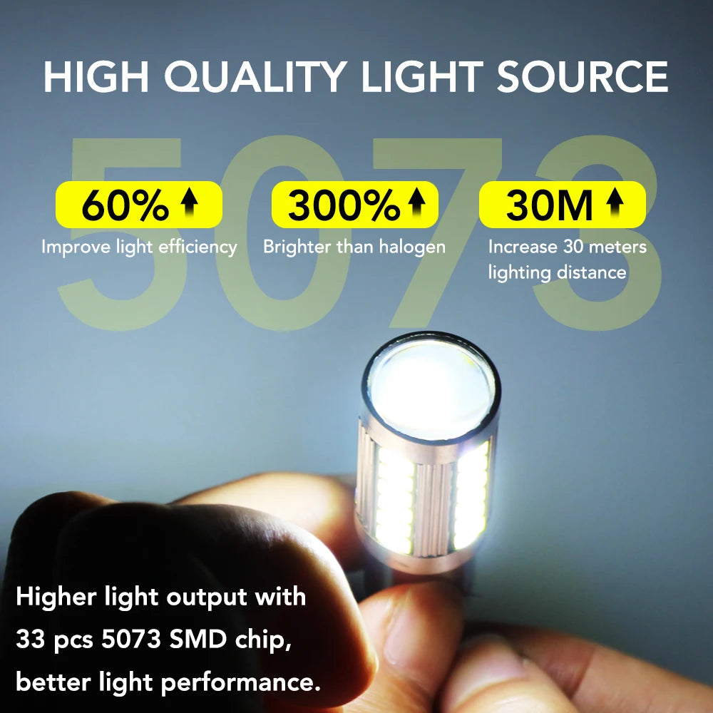 1PC BA15S P21W 1156 LED Reverse Light Bulb