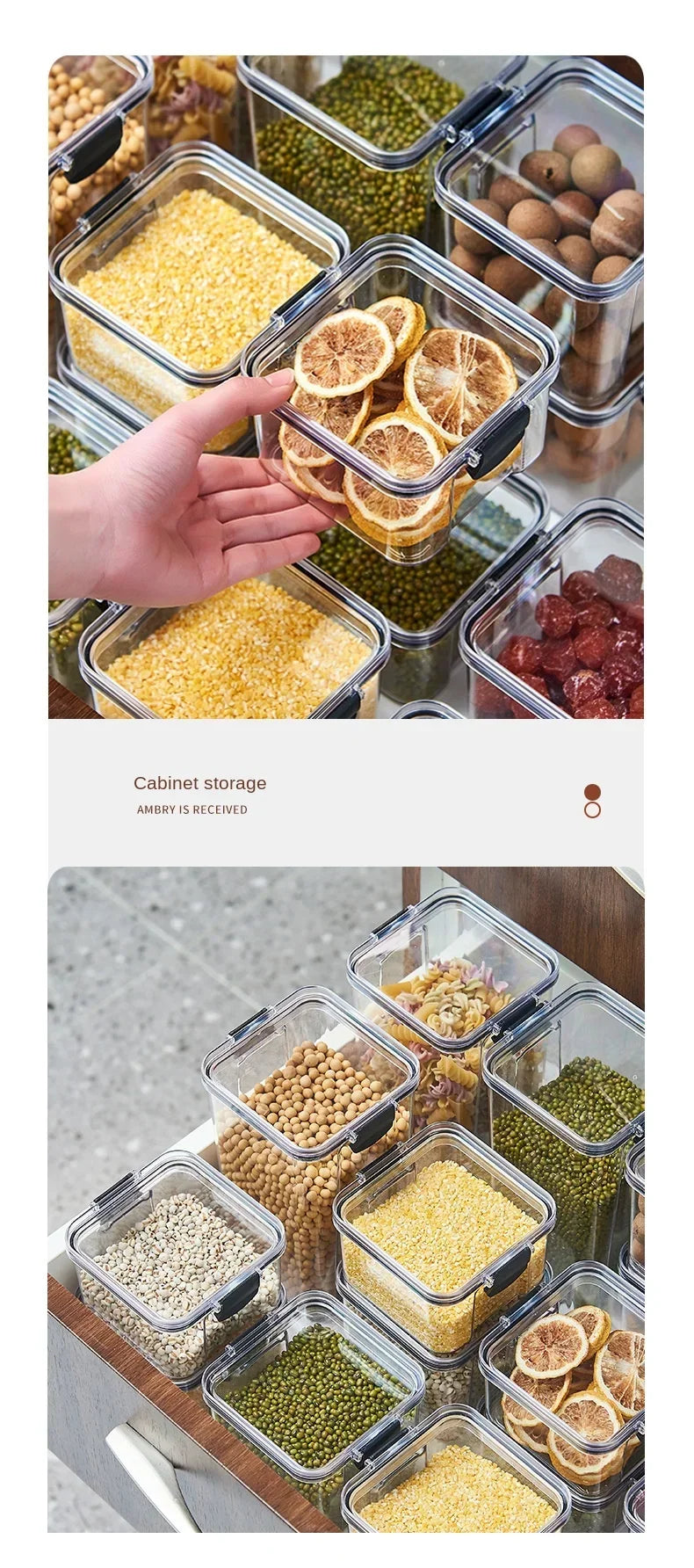 Large Capacity Sealed Kitchen Storage Container