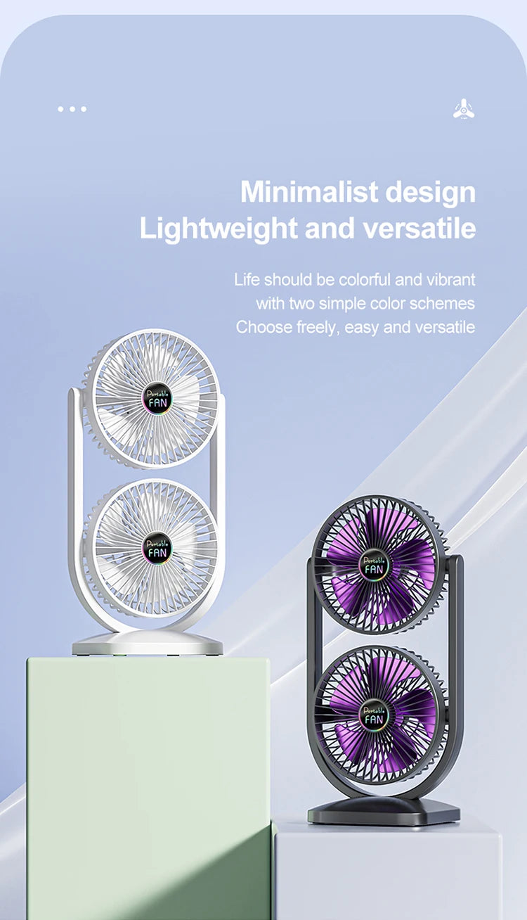 USB Rechargeable Portable Desktop Fan – Rotatable Design