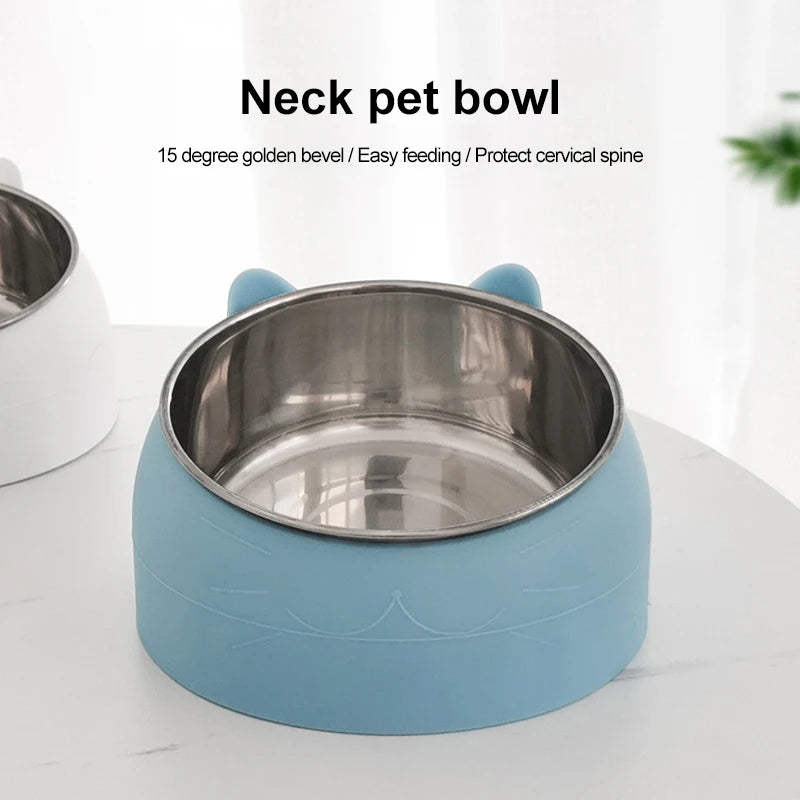 Stainless Steel Cat Bowl – Inclined Pet Feeder