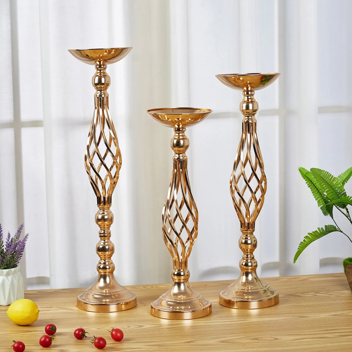 Wedding Table Candle Holder & Flower Vase Decor