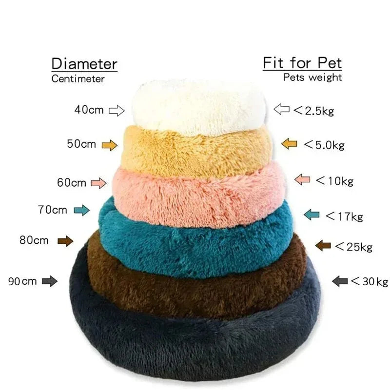 Round Plush Dog & Cat Bed