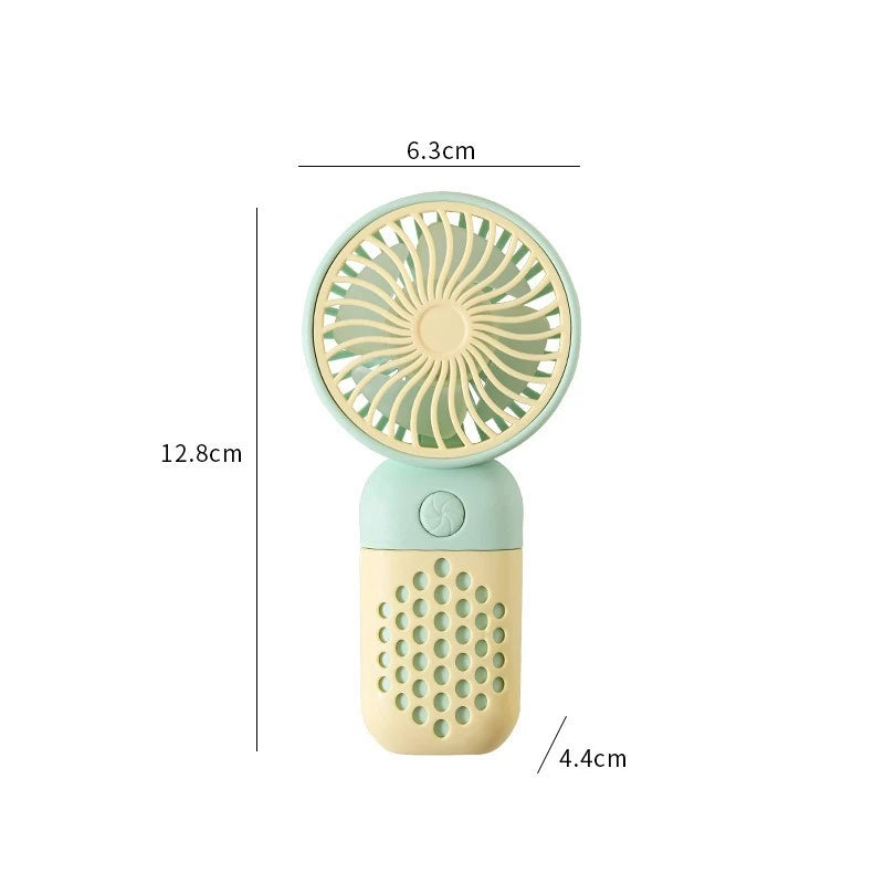 Cute Mini USB Handheld Rechargeable Fan – Portable Pocket Size