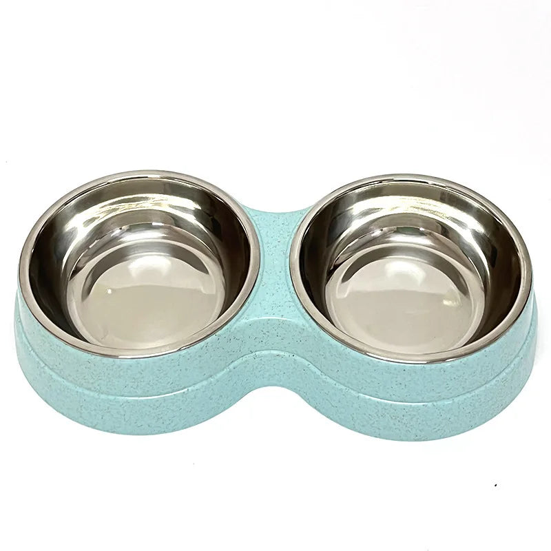 Double Stainless Steel Pet Bowl