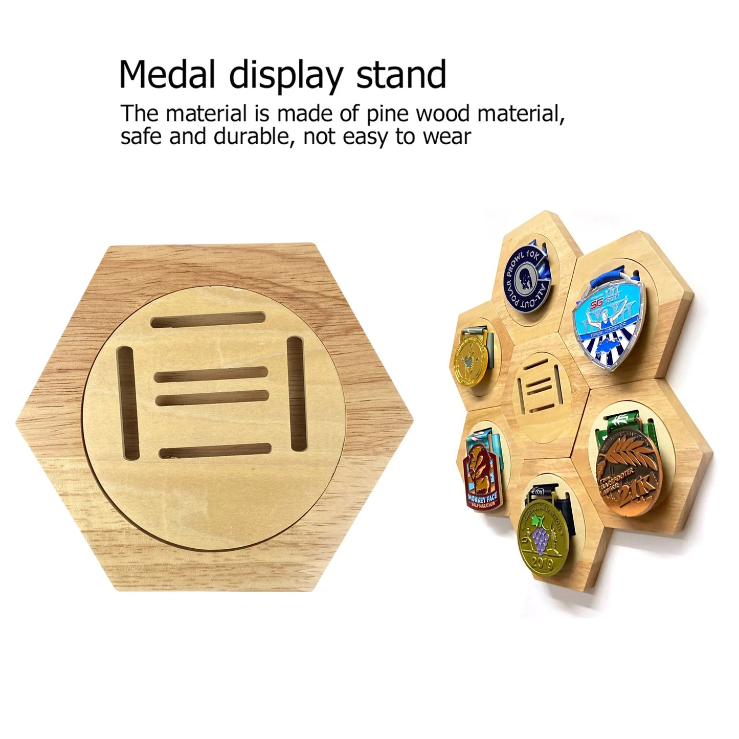 1-10pcs Honeycomb Medal Holder for Wall Decoration