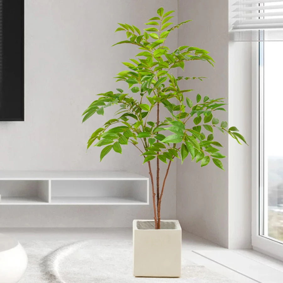 Tall Fake Palm & Green Branches for Home & Garden Decor