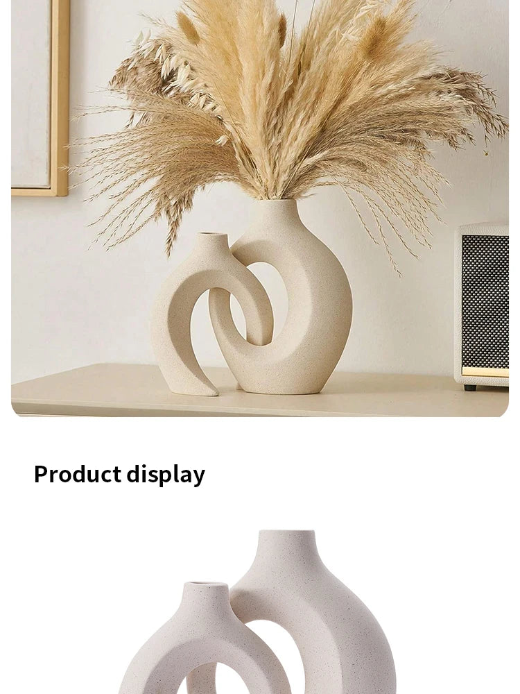 European Ceramic Vase Set