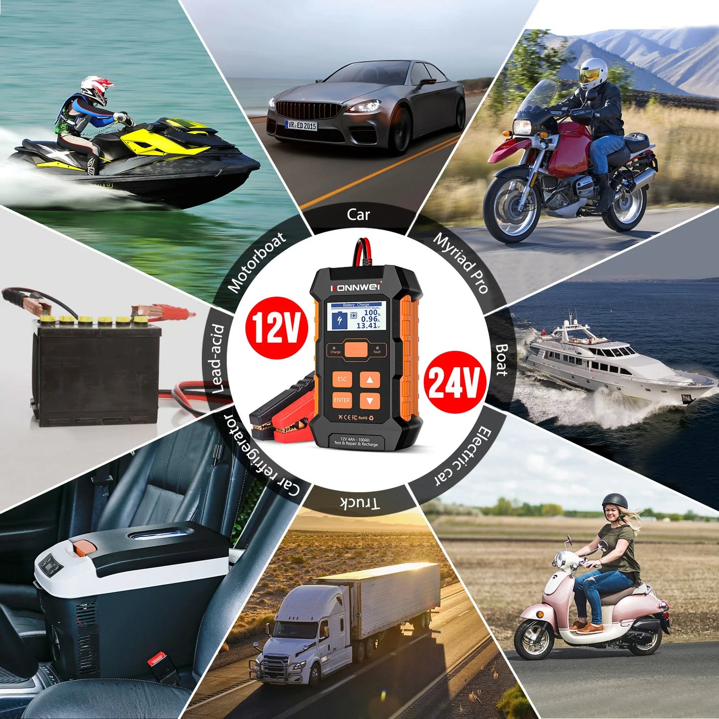 Automatic Battery Tester & Pulse Repair Tool