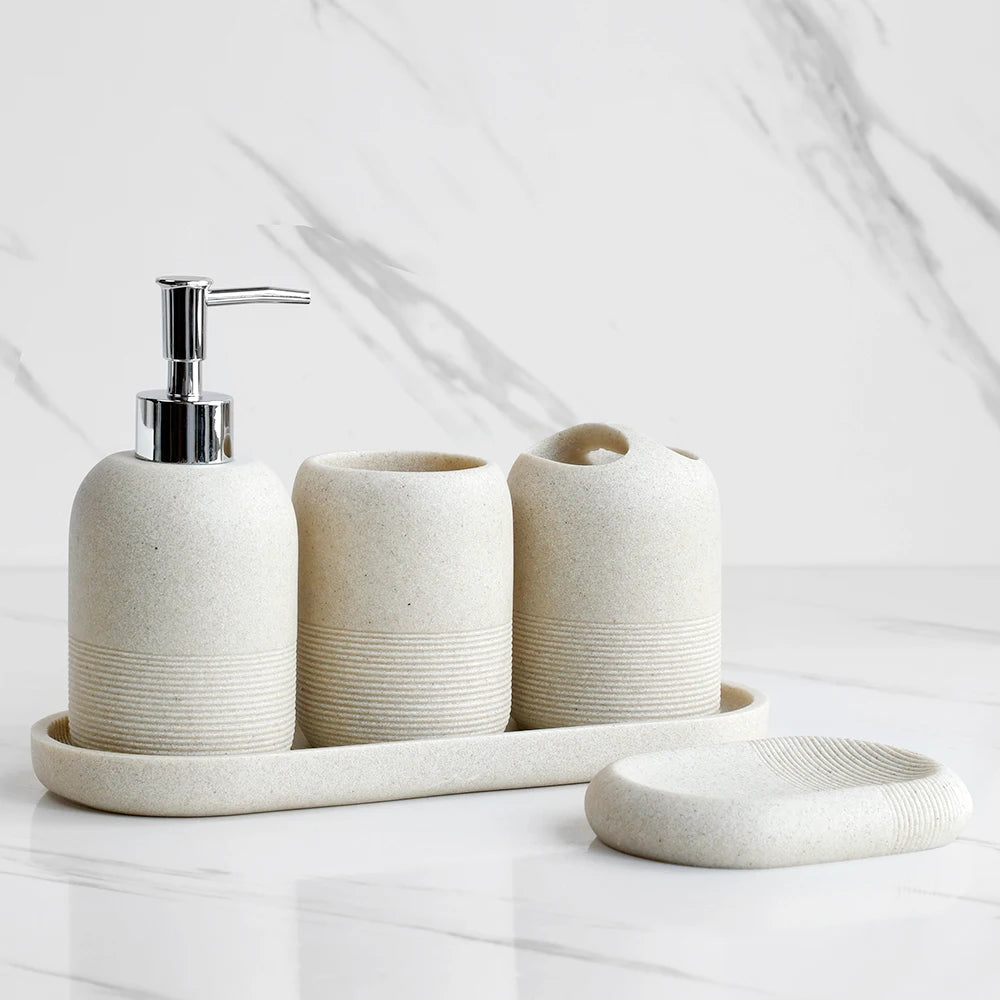 5PCS Bathroom Accessories Set – Lotion Dispenser