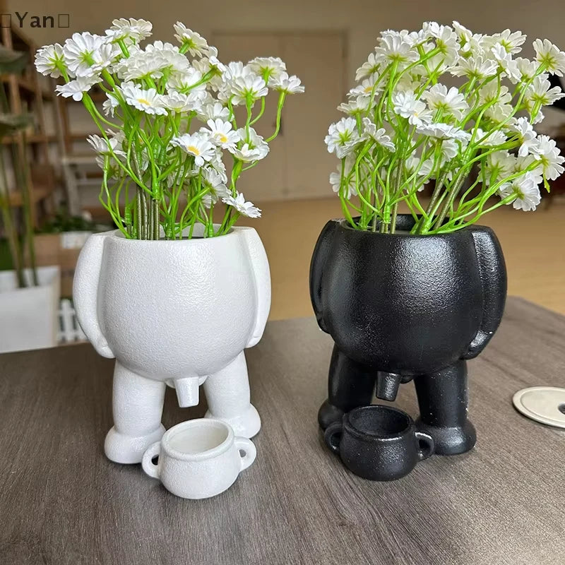 Desktop & Patio Flower Pot with Drainage