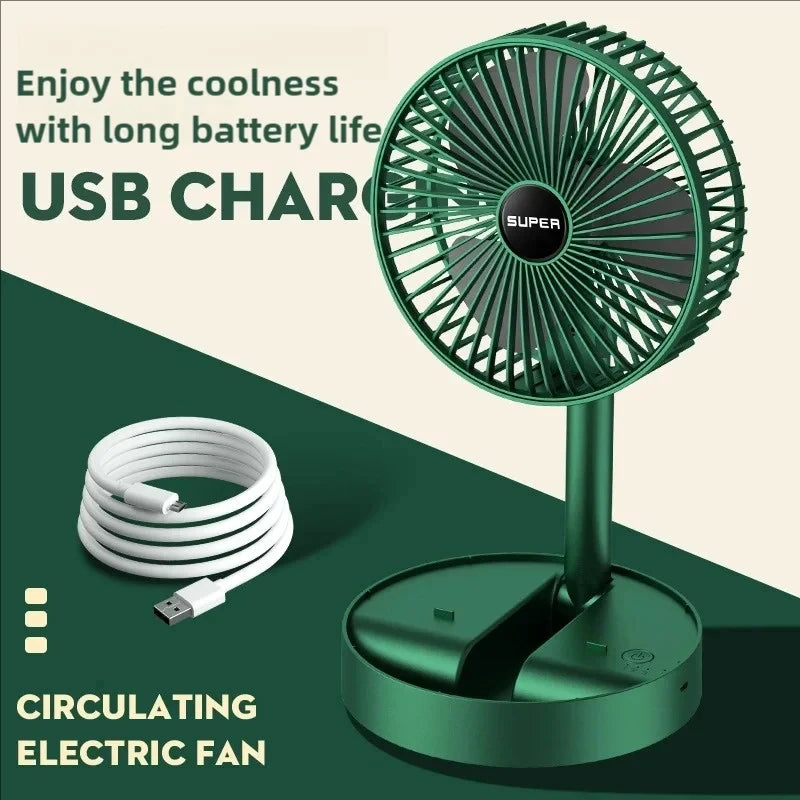 USB Rechargeable Folding Portable Mini Fan – Adjustable Cooling