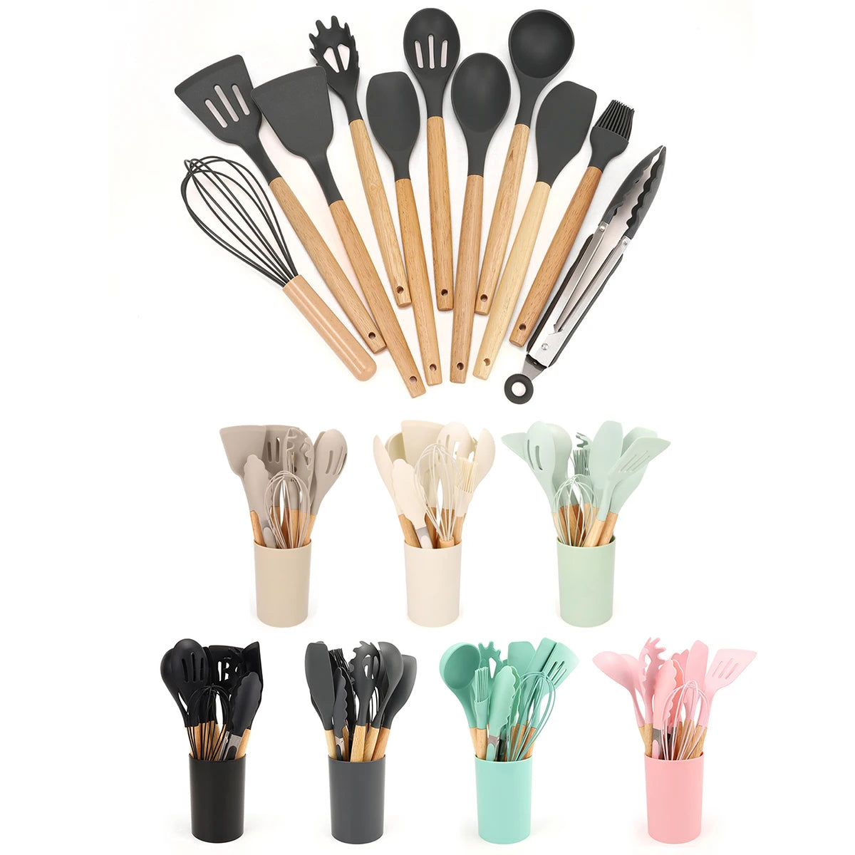 12-Piece Silicone Kitchen Utensil Set