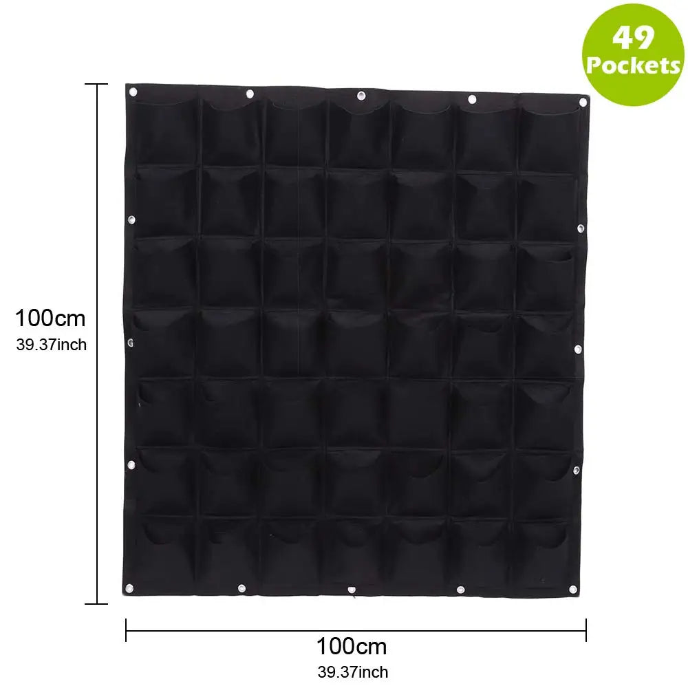 49-Pocket Hanging Planter Bag
