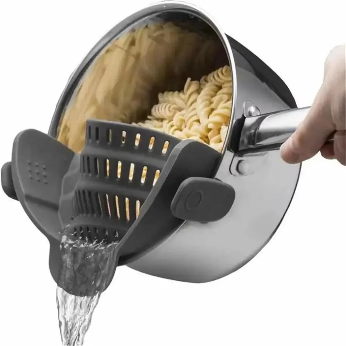 Adjustable Clip-On Pot Strainer – Kitchen Sink & Pan Accessory